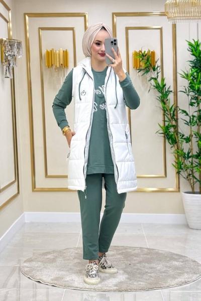 Reyhan Şişme Mont 3Lü Takım - Mint