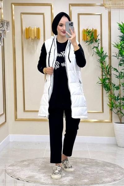 Reyhan Şişme Mont 3Lü Takım - Siyah