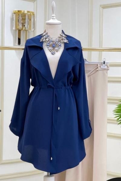 Ruby Bağcıklı Kap Lacivert