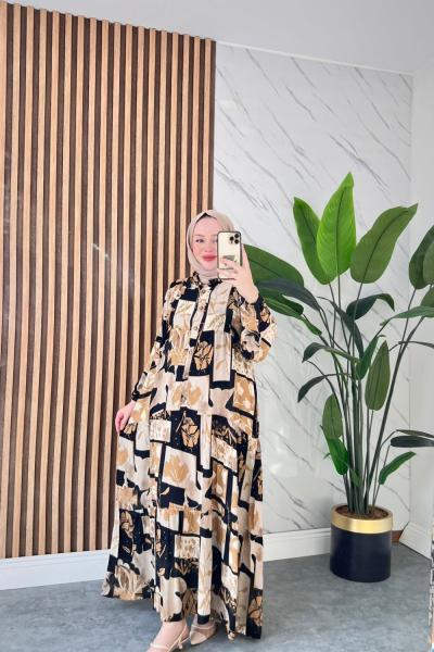 Şenay Pamuklu Viskon Elbise