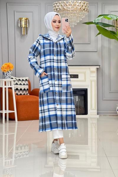 Şermin  Polar Oduncu Gömlek - Mavi