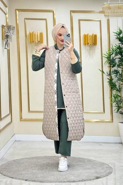 Sonbahar Astarlı Kapitone Yelek