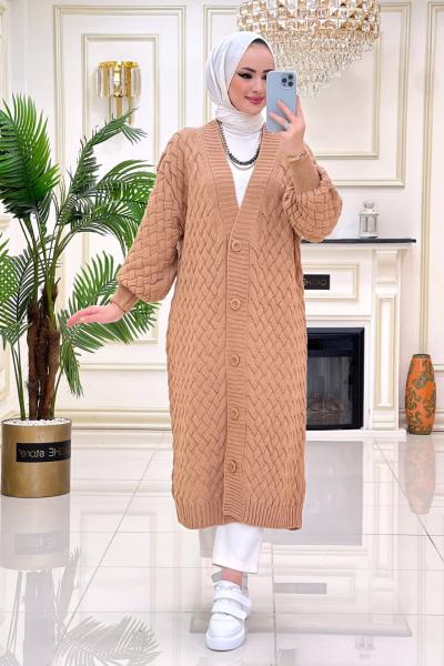 Stella Triko  Hırka - Vizon