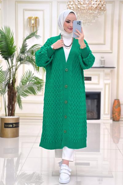 Stella Triko Hırka - Zümrüt