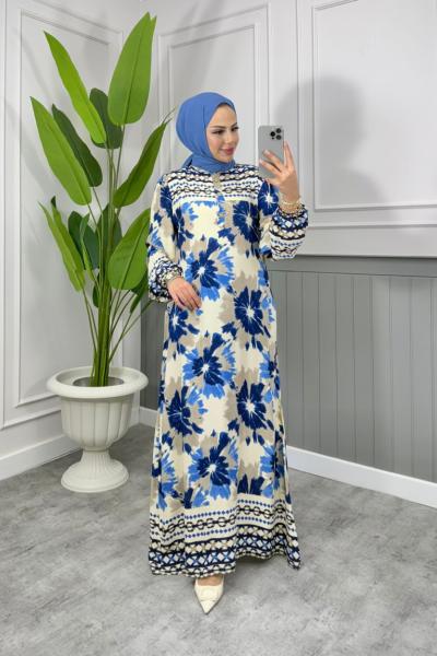 Tomris Pamuklu Viskon Elbise