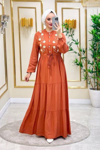 Tuana Pamul Viskon Elbise