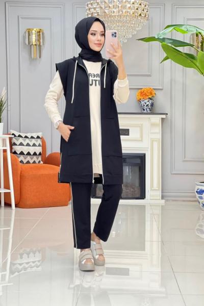 Tuğsem Penye 3 Lü Takım - Siyah