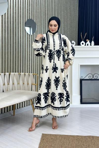 Tülin Pamuklu Viskon Elbise