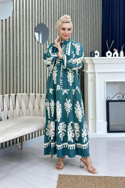 Tülin Pamuklu Viskon Elbise