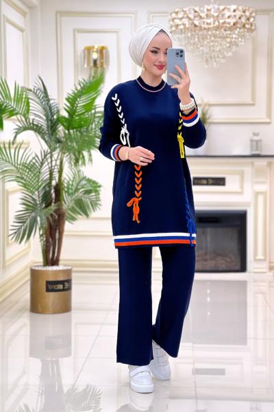 Yasemin Triko Takım Lacivert