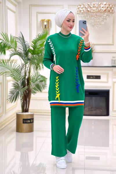 Yasemin Triko Takım Zümrüt