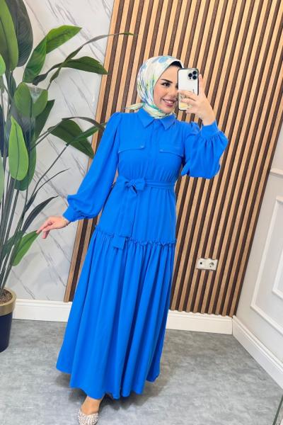 Zeyno Linda Krep Elbise