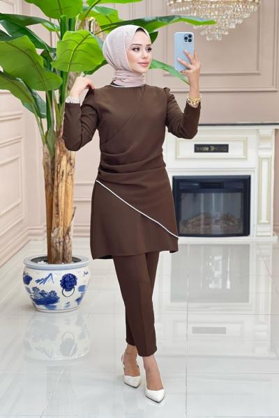 Züleyha Krep Takım - Acı Kahve