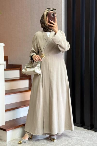 Briar Abaya Takım Bej