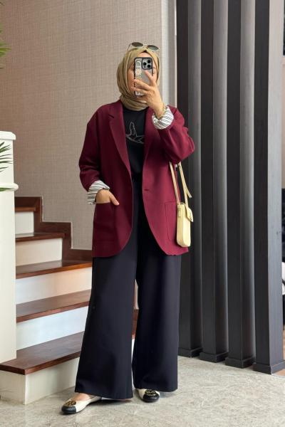 Carleen Ceket  Bordo