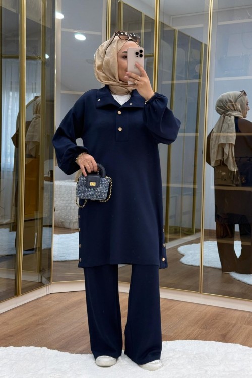 Çıt çıt detaylı oysho takım Lacivert