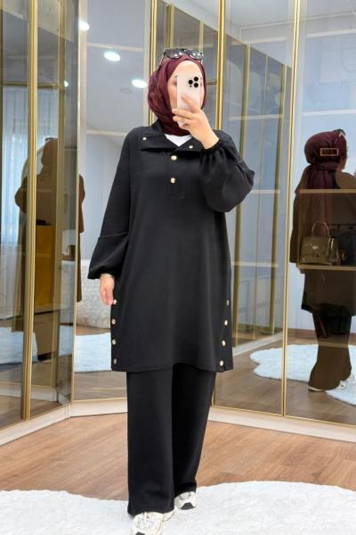 Çıt çıt detaylı oysho takım Siyah