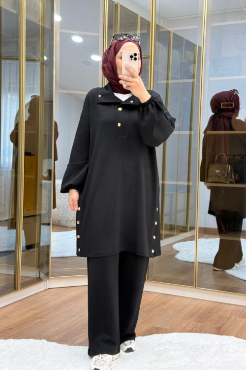 Çıt çıt detaylı oysho takım Siyah