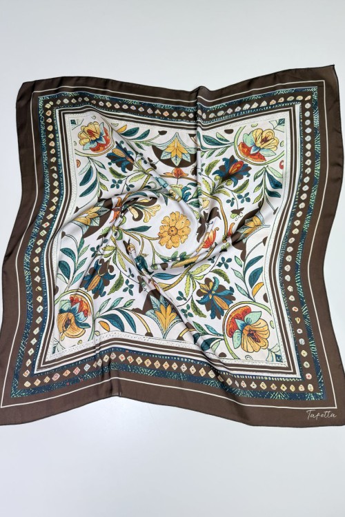 Etnik Fular Kahverengi