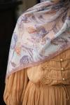 Floral Desen Soft Pamuk Şal Vizon