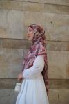 Floral Desen Soft Pamuk Şal Bordo