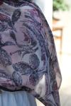 Floral Desen Soft Pamuk Şal Siyah