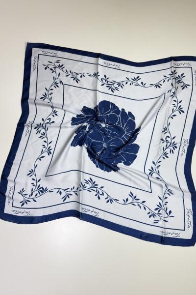 Floral Fular Lacivert