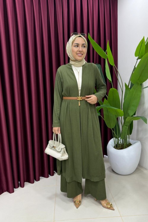 Hırkalı Fitilli Takım Haki