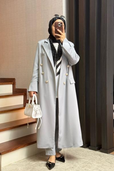 JAQA Ceketli Takım  Gri