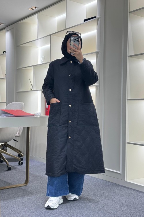 Kapitone Astarlı Mont Siyah