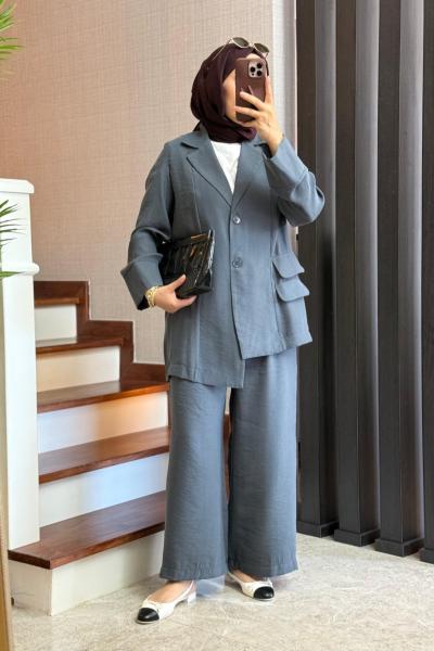 Lavera Ceketli Takım Füme