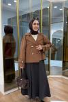 Reglan kol Kısa Trençkot Camel