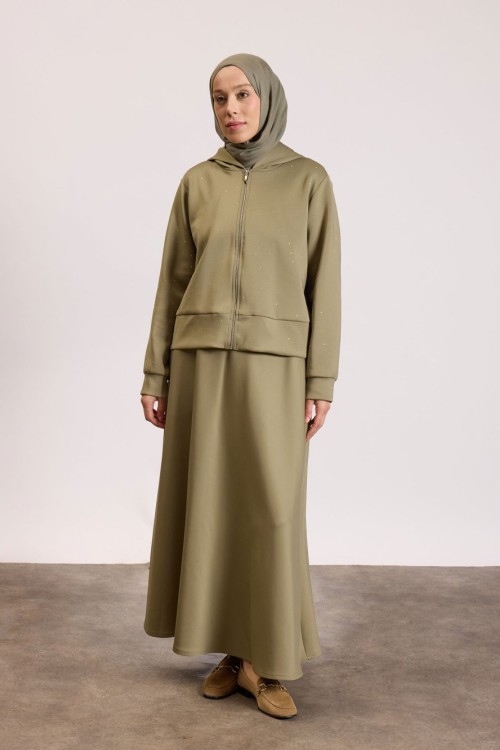 Scuba Taşlı Takım  Haki