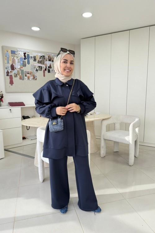 Volanlı Scuba Takım Lacivert