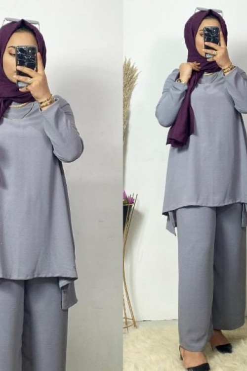 Aerobin Pantolon Tunik Takım Gri