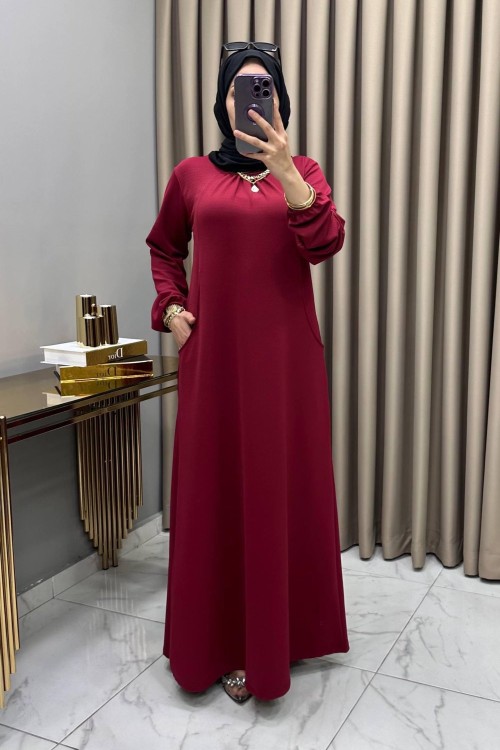 Ahsen Elbise Bordo