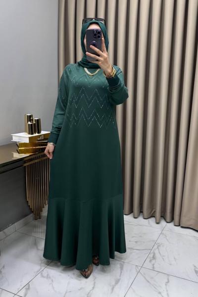 Aleyna Abiye Elbise Zümrüt