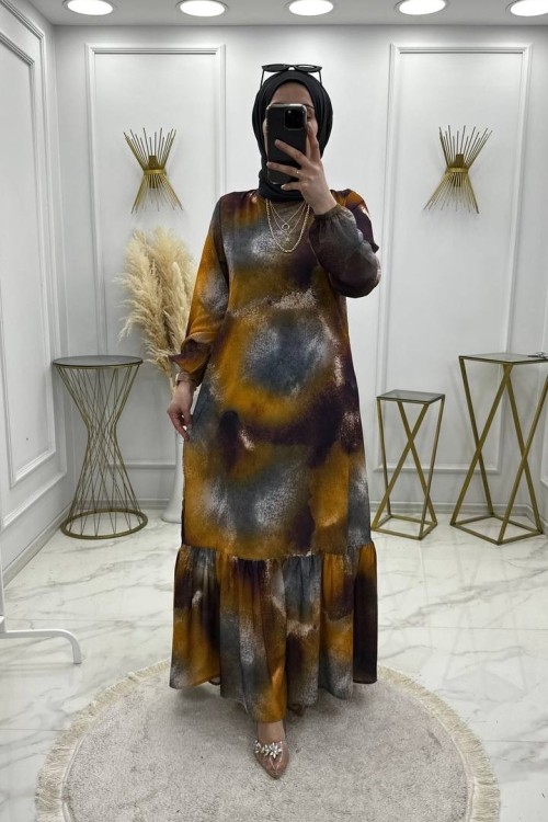 Batik Desen Elbise-Hardal