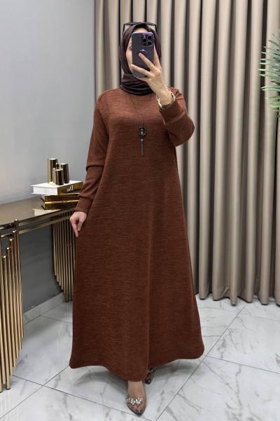 Buğlem Elbise Kolye Hediyeli Kahve