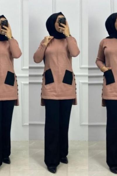 Cepli Triko Takım Gül