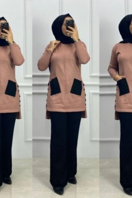 Cepli Triko Takım Gül