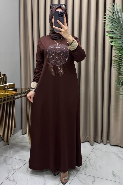 Elfida Abiye Elbise Kahve