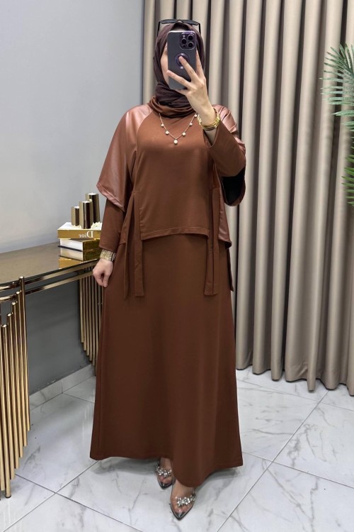 Esra Elbiseli Takım Kahve