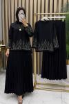 Feride Taşlı Takım Siyah