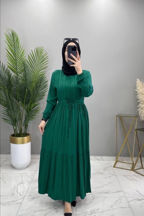 Hanzade Elbise Zümrüt Yeşili
