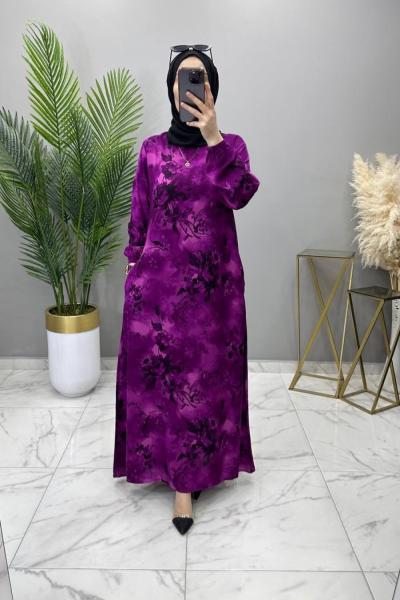 İklim Elbise Mürdüm