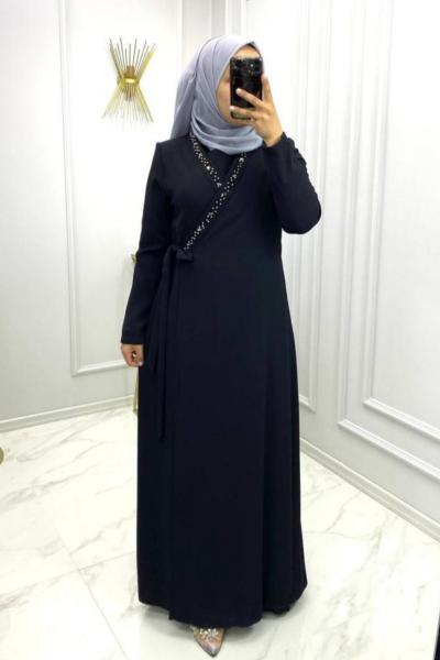 Kapaklı Ferace/Elbise Siyah