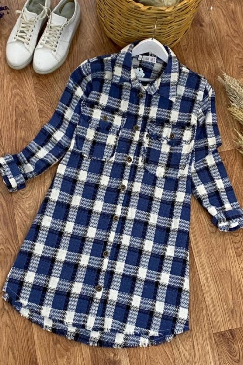 Kaşe Oduncu Gömlek İndigo