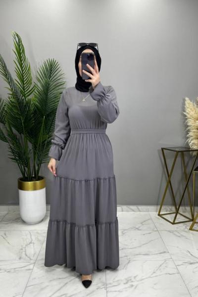 Katkat Elbise Gri