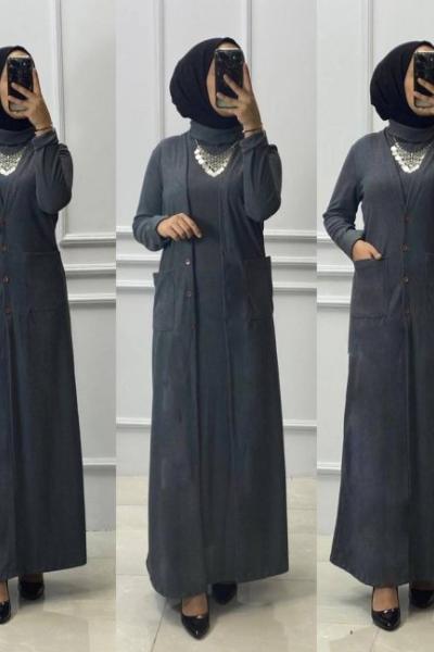 Kibar Takım Elbise Hırka Gri